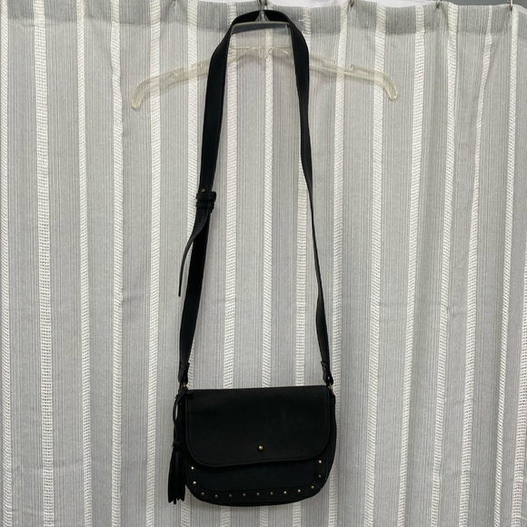Unk Handbags - Western Country Style Black w/ Bronze Studs Purse Shoulder Bag Adjustable Strap
